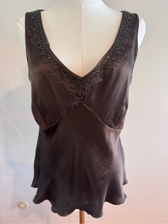 Nine West Tops - Vintage Y2K 100% Silk Beaded Going Out Top Size 10